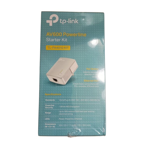 TP-Link TL-PA4010 KIT AV600 600Mbps Powerline Ethernet Adapter Starter Kit - Picture 5 of 6